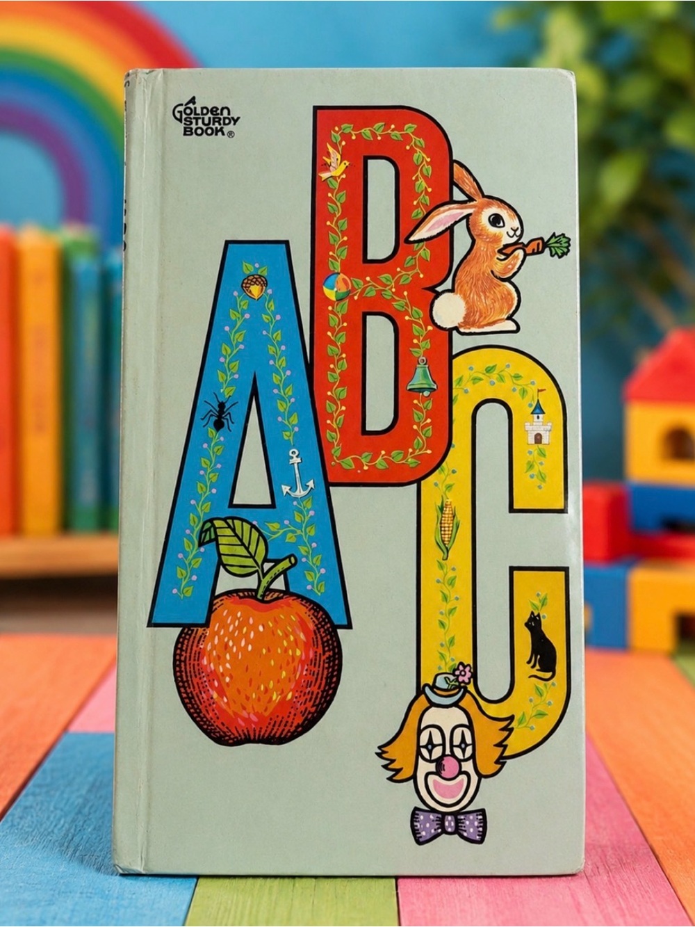Vintage 1969 ABC Board Book from the Golden Sturdy Book Series by Helen Federico